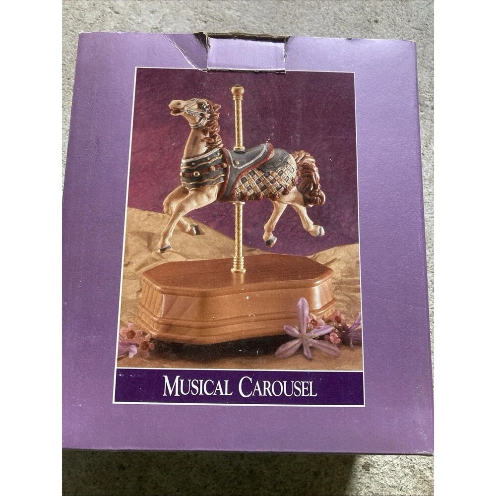 Classic Treasures Somewhere Over The Rainbow Carousel Horse Animated In Orig Box